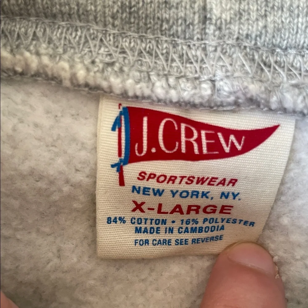 J. Crew Light Gray Men's Hoodie Sweater